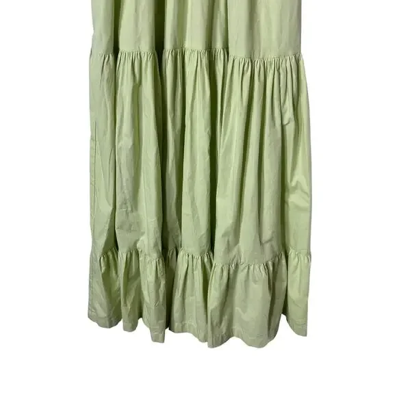 Abercrombie & Fitch Green Smocked Bodice Easy Maxi Dress - Picture 3 of 8